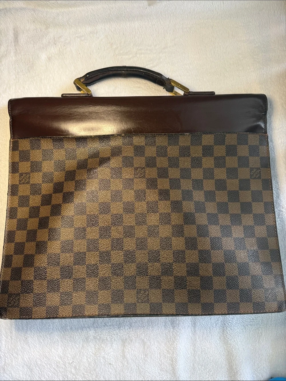 Louis Vuitton Altona GM Brown Damier Canvas Shoulder Briefcase